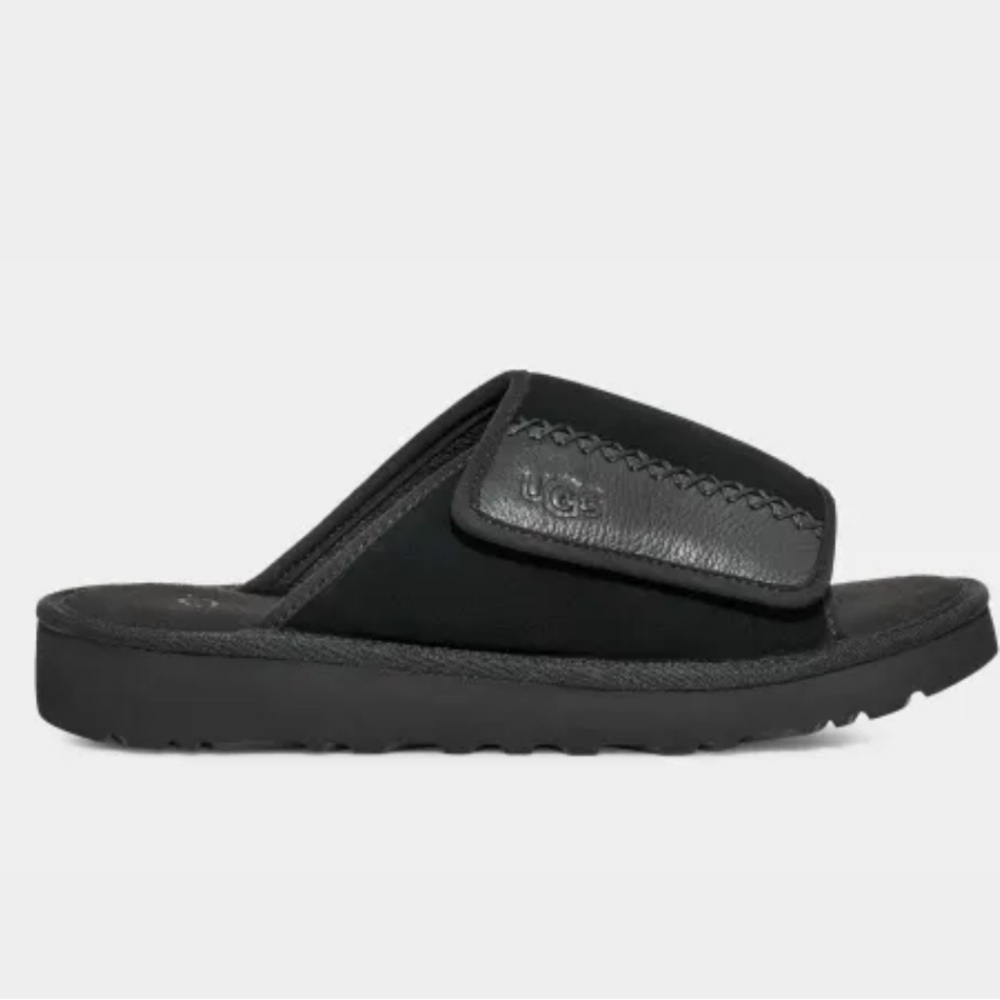 BINB UGG Men Sandals Goldencoast Slide Slippers Black